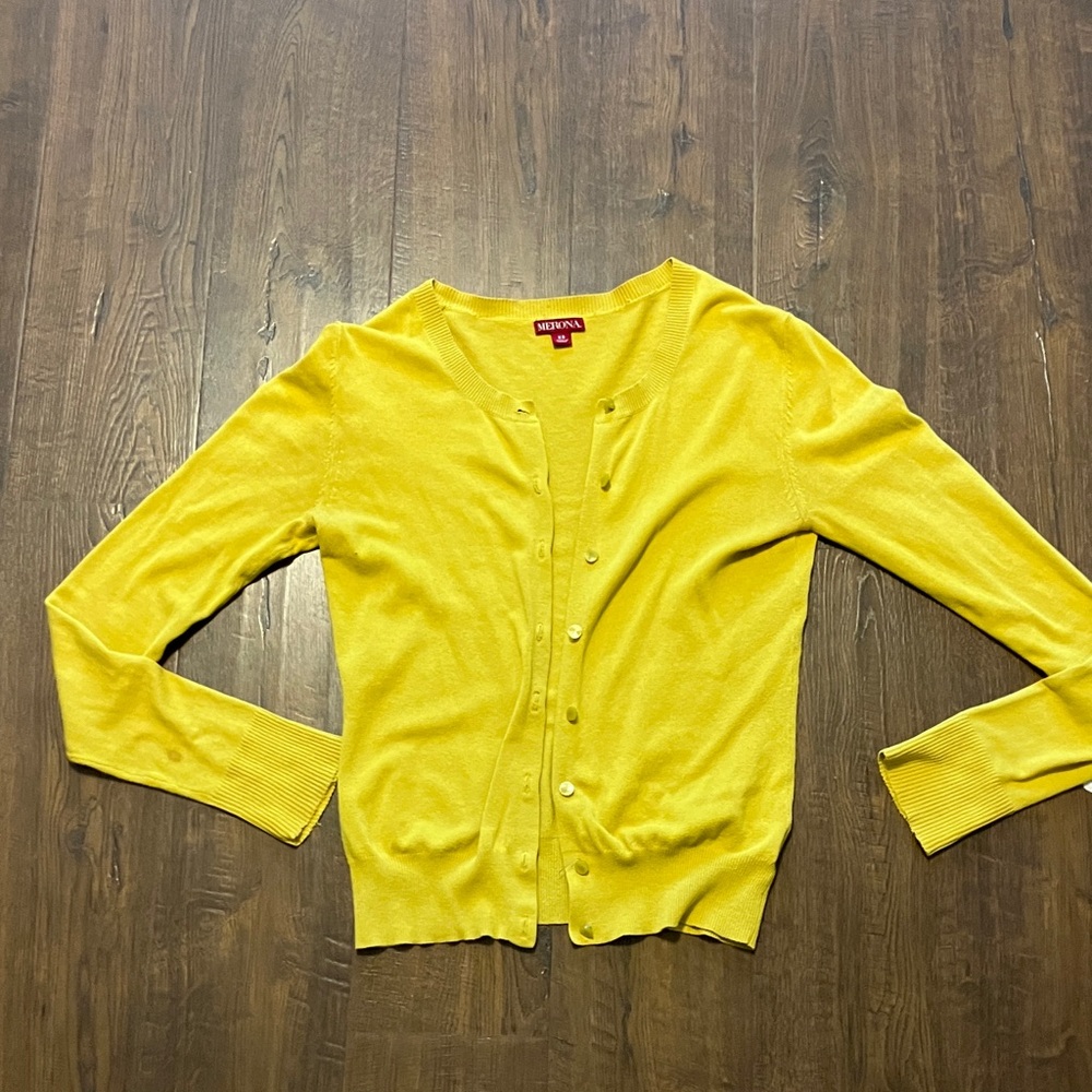 Merona Vibrant Yellow Cardigan